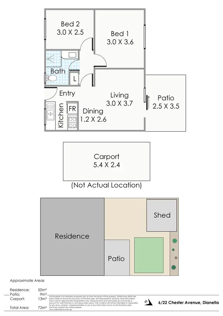 Floorplan of Homely unit listing, 6/22 Chester Avenue, Dianella WA 6059