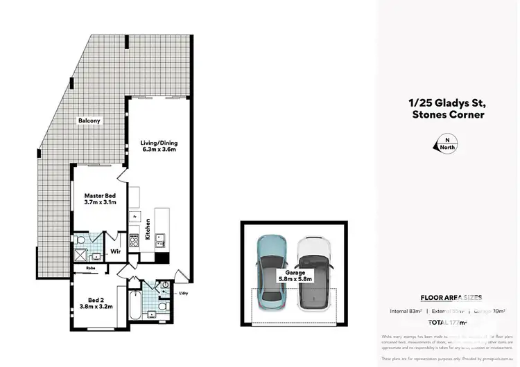 Floorplan of Homely unit listing, 1/25 Gladys Street, Stones Corner QLD 4120