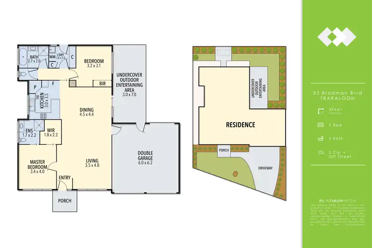 Floorplan of Homely house listing, 53 Bradman Boulevard, Traralgon VIC 3844