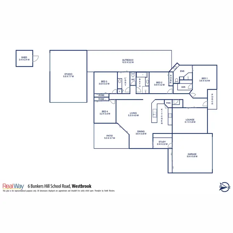 Floorplan of Homely house listing, 6 Bunkers Hill School Road, Westbrook QLD 4350
