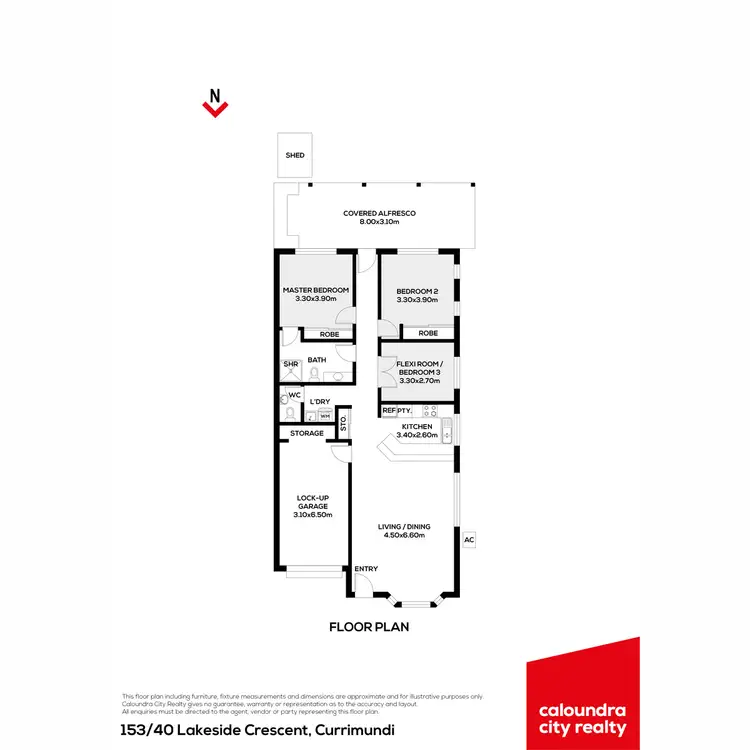 Floorplan of Homely unit listing, 153/40 Lakeside Crescent, Currimundi QLD 4551