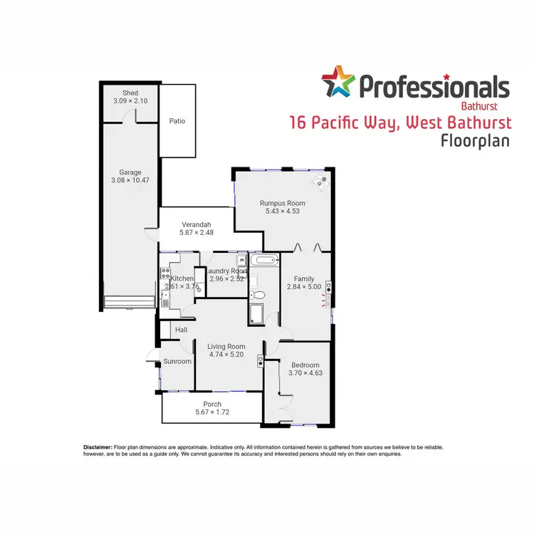 Floorplan of Homely house listing, 16 Pacific Way, West Bathurst NSW 2795