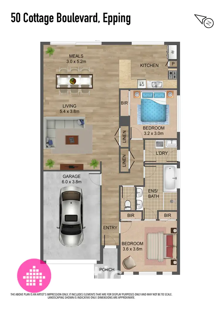 Floorplan of Homely townhouse listing, 50 Cottage Boulevard, Epping VIC 3076