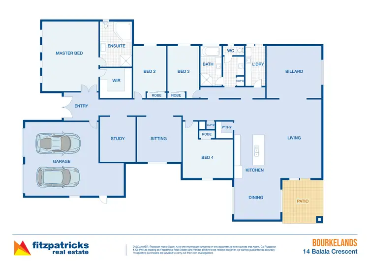 Floorplan of Homely house listing, 14 Balala Crescent, Bourkelands NSW 2650