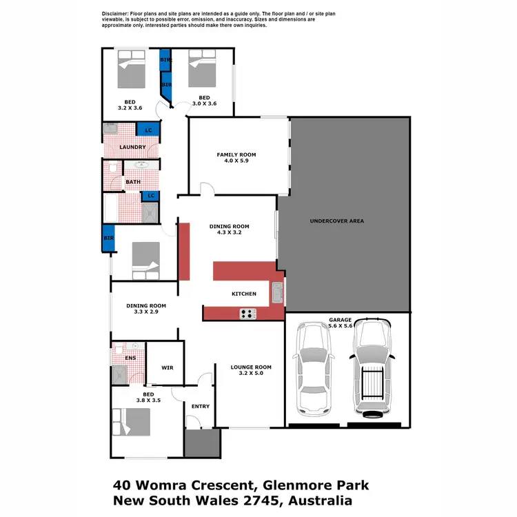 Floorplan of Homely house listing, 40 Womra Crescent, Glenmore Park NSW 2745