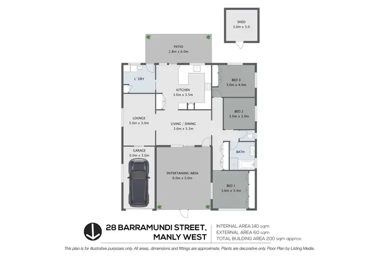 Floorplan of Homely house listing, 28 Barramundi Street, Manly West QLD 4179