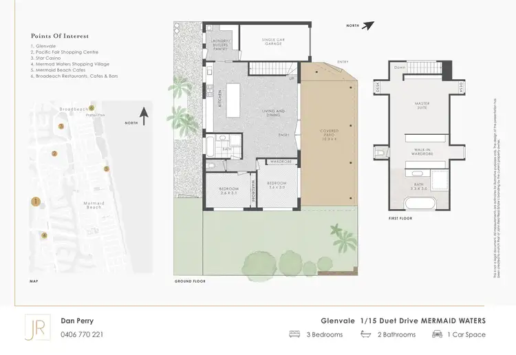 Floorplan of Homely townhouse listing, 1/15 Duet Drive, Mermaid Waters QLD 4218