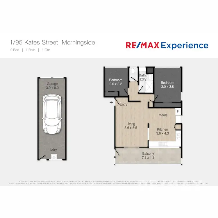 Floorplan of Homely apartment listing, 1/95 Kates Street, Morningside QLD 4170
