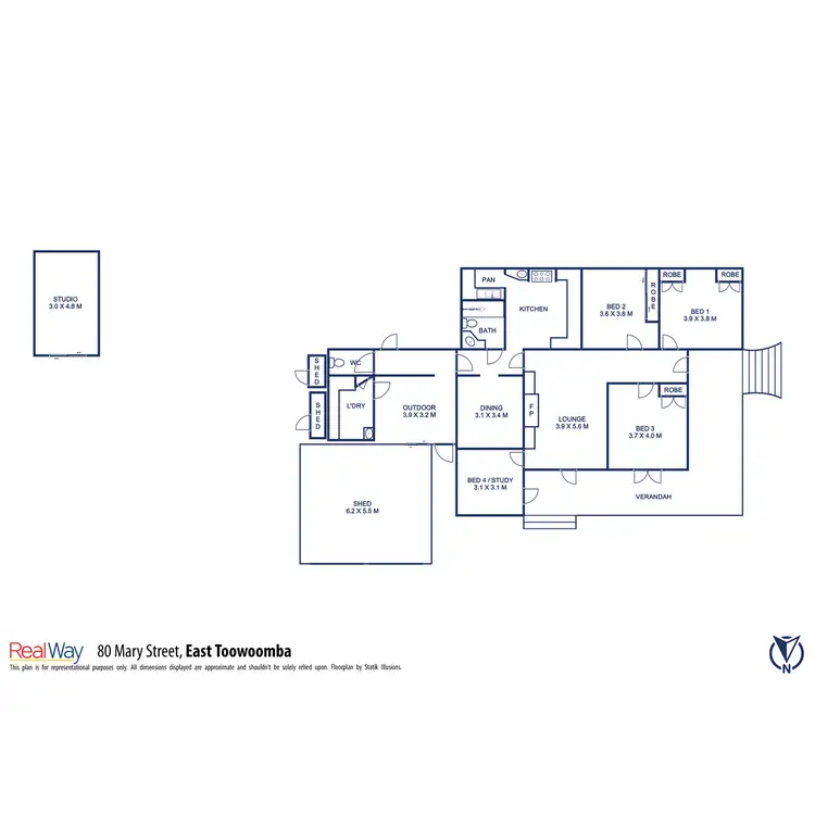 Floorplan of Homely house listing, 80 Mary Street, East Toowoomba QLD 4350