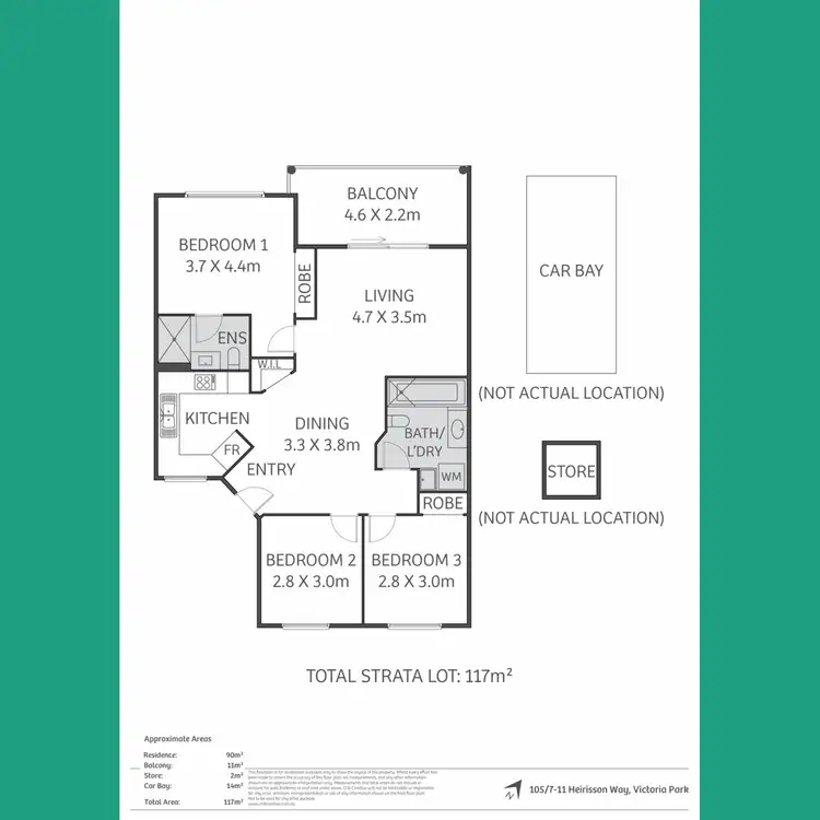 Floorplan of Homely apartment listing, 105/7-11 Heirisson Way, Victoria Park WA 6100