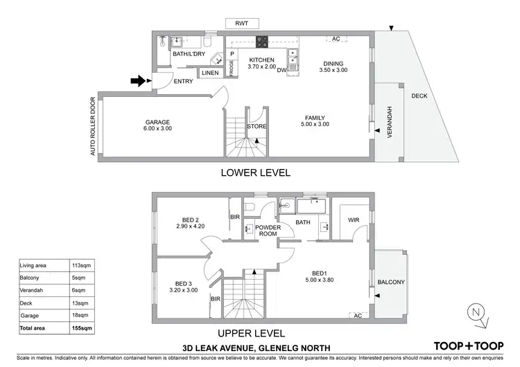 Floorplan of Homely house listing, 3D Leak Avenue, Glenelg North SA 5045