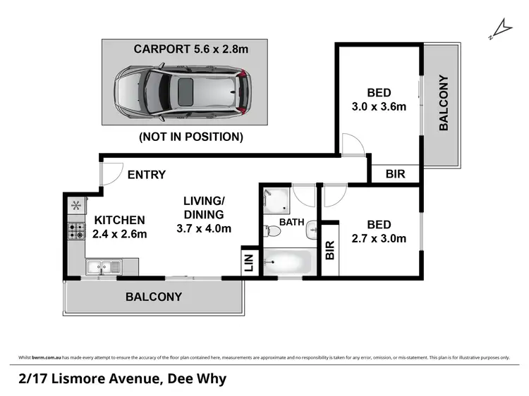Floorplan of Homely apartment listing, 2/17 Lismore Avenue, Dee Why NSW 2099