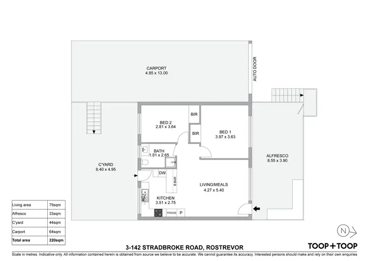 Floorplan of Homely unit listing, 3/142 Stradbroke Road, Rostrevor SA 5073