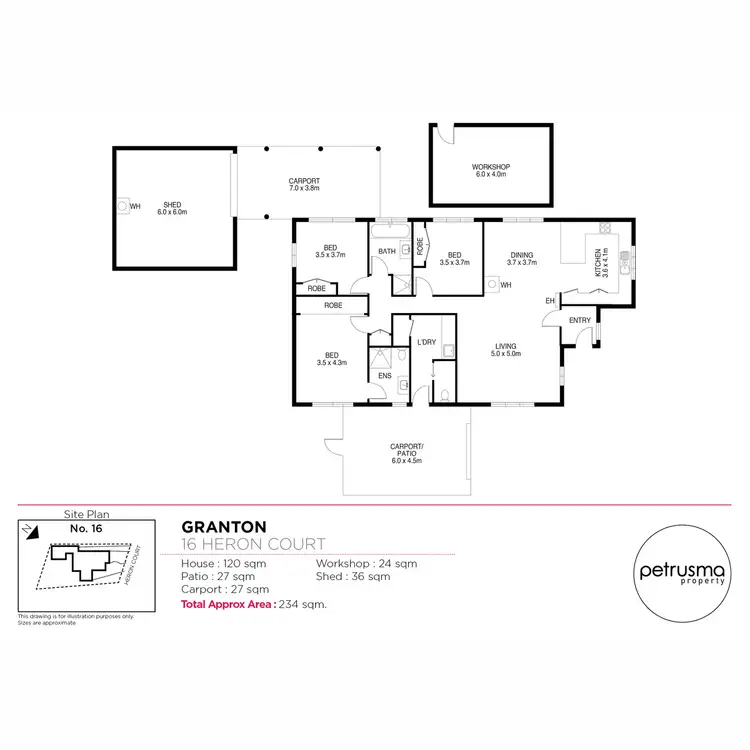 Floorplan of Homely house listing, 16 Heron Court, Granton TAS 7030