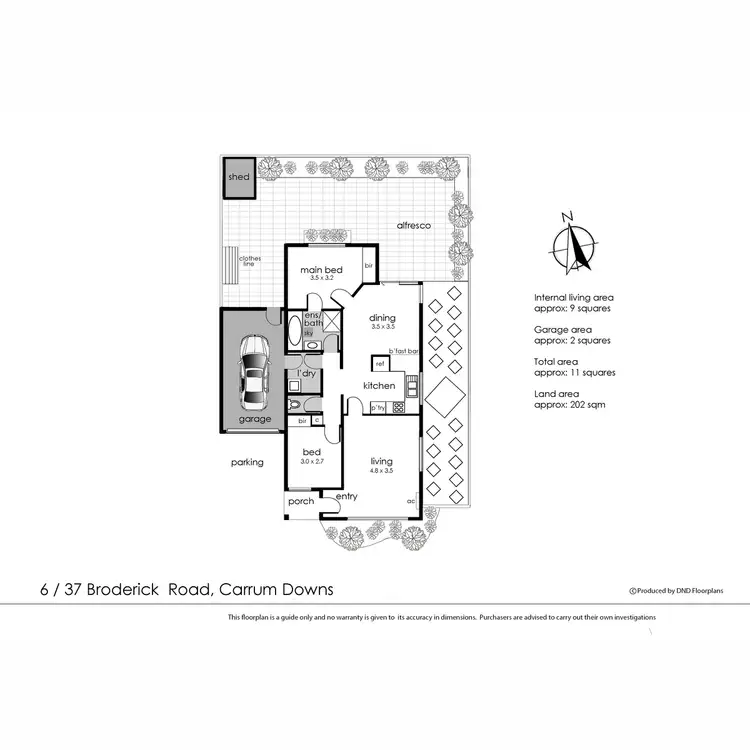 Floorplan of Homely unit listing, 6/37 Broderick Road, Carrum Downs VIC 3201