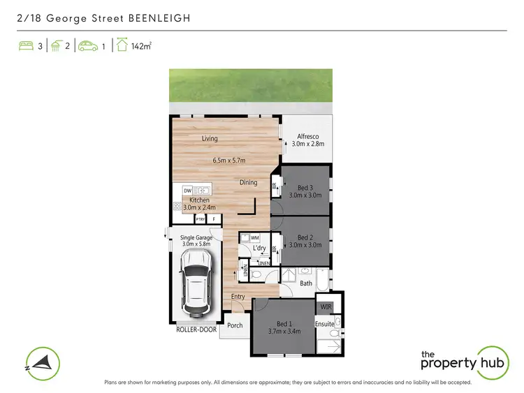 Floorplan of Homely semi-detached listing, 2/18 George Street, Beenleigh QLD 4207