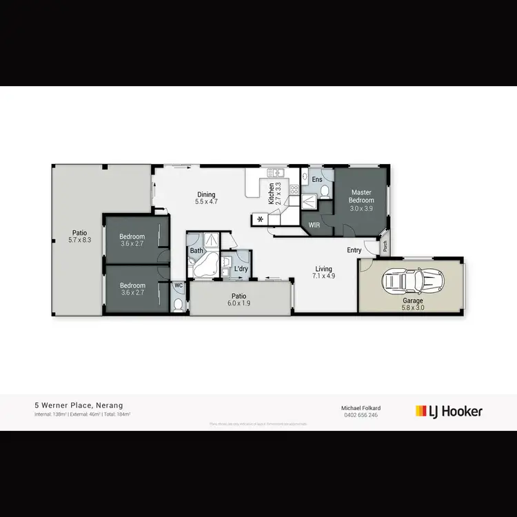 Floorplan of Homely house listing, 5 Werner Place, Nerang QLD 4211