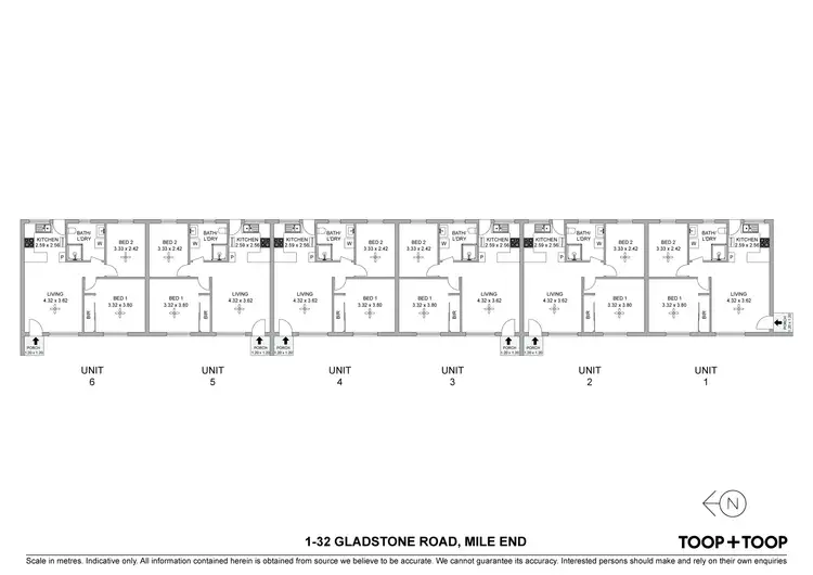 Floorplan of Homely block of units listing, 32 Gladstone Road, Mile End SA 5031
