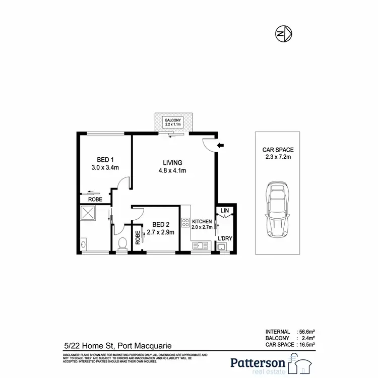 Floorplan of Homely unit listing, 5/22 Home Street, Port Macquarie NSW 2444