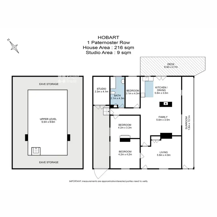 Floorplan of Homely house listing, 1 Paternoster Row, Hobart TAS 7000