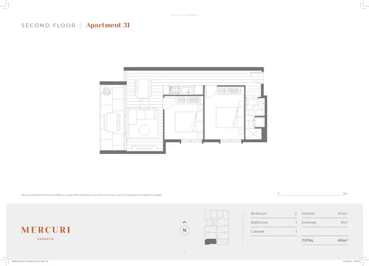 Floorplan of Homely apartment listing, 209/8 Elliott Avenue, Carnegie VIC 3163