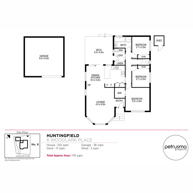 Floorplan of Homely house listing, 6 Woodlark Place, Huntingfield TAS 7055