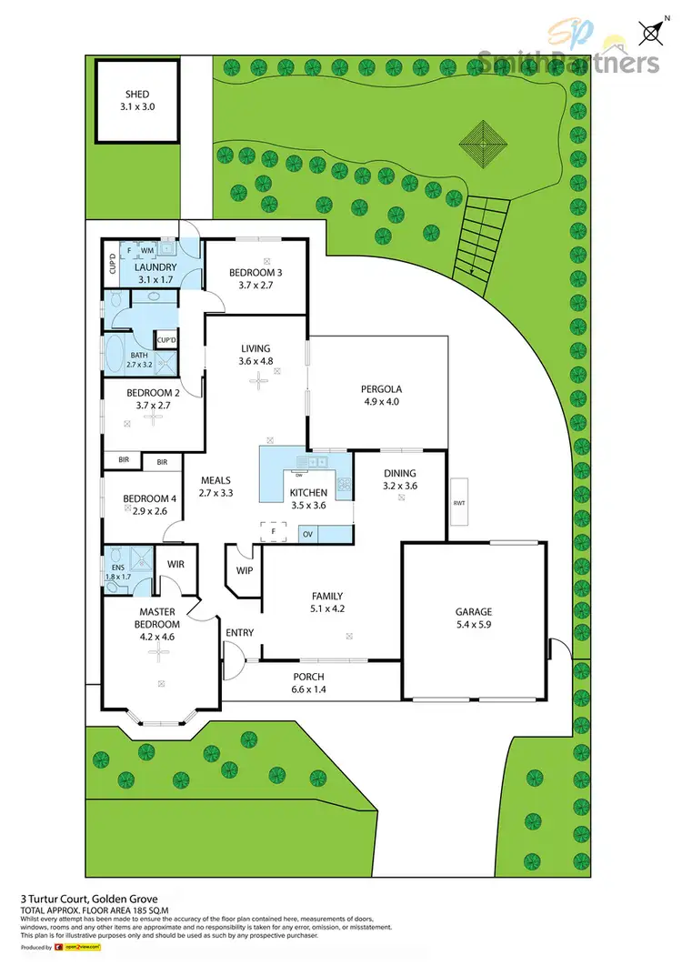 Floorplan of Homely house listing, 3 Turtur Court, Golden Grove SA 5125