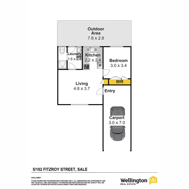 Floorplan of Homely unit listing, 5/102 Fitzroy Street, Sale VIC 3850
