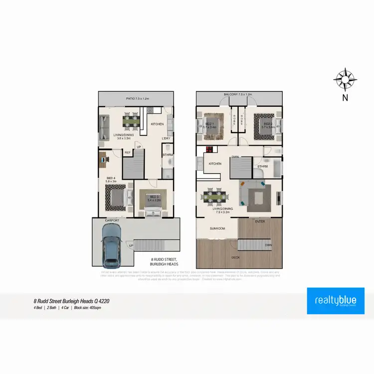 Floorplan of Homely house listing, 8 Rudd Street, Burleigh Heads QLD 4220