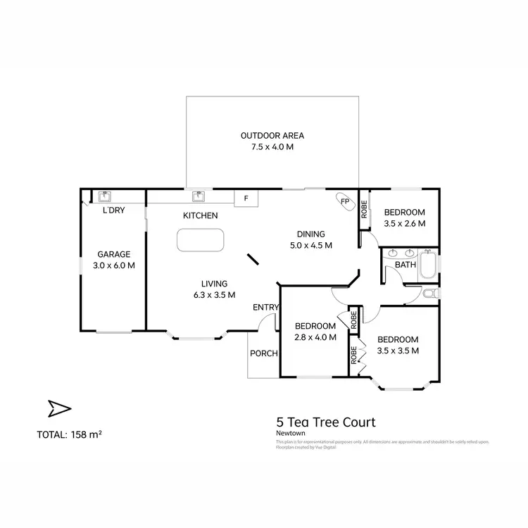 Floorplan of Homely house listing, 5 Tea Tree Court, Newtown QLD 4350