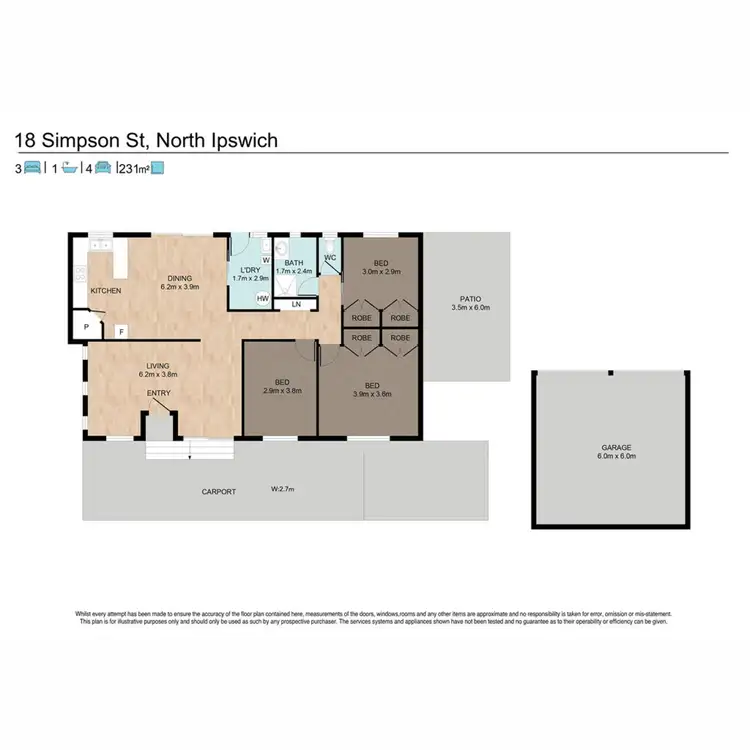 Floorplan of Homely house listing, 18 Simpson Street, North Ipswich QLD 4305