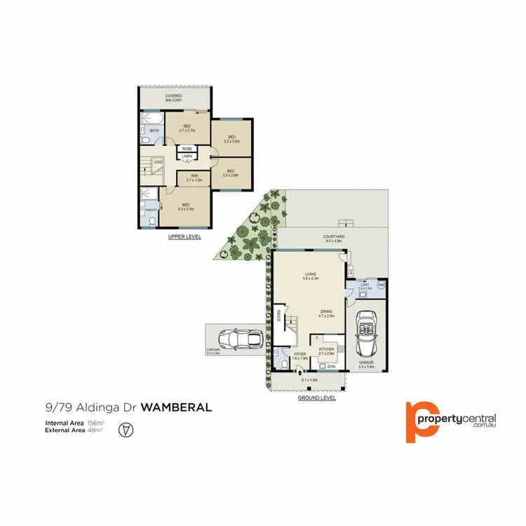 Floorplan of Homely townhouse listing, 9/79 Aldinga Drive, Wamberal NSW 2260