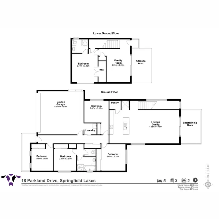 Floorplan of Homely house listing, 18 Parkland Drive, Springfield Lakes QLD 4300