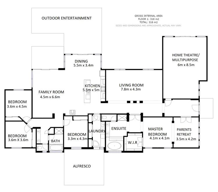 Floorplan of Homely rural property listing, 25 Lauren Court, Table Top NSW 2640