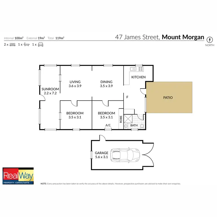 Floorplan of Homely house listing, 47 James Street, Mount Morgan QLD 4714