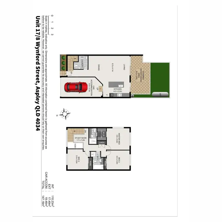 Floorplan of Homely townhouse listing, 17/8 Wynford Street, Aspley QLD 4034