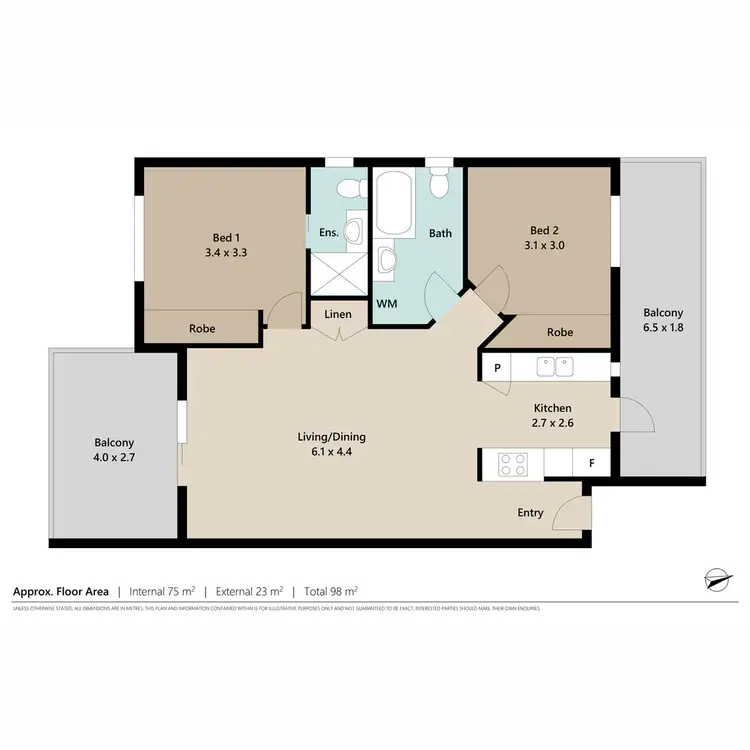 Floorplan of Homely unit listing, 1/14 Le Geyt Street, Windsor QLD 4030