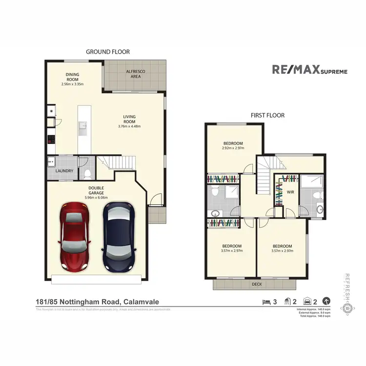 Floorplan of Homely townhouse listing, 181/85 Nottingham Road, Calamvale QLD 4116