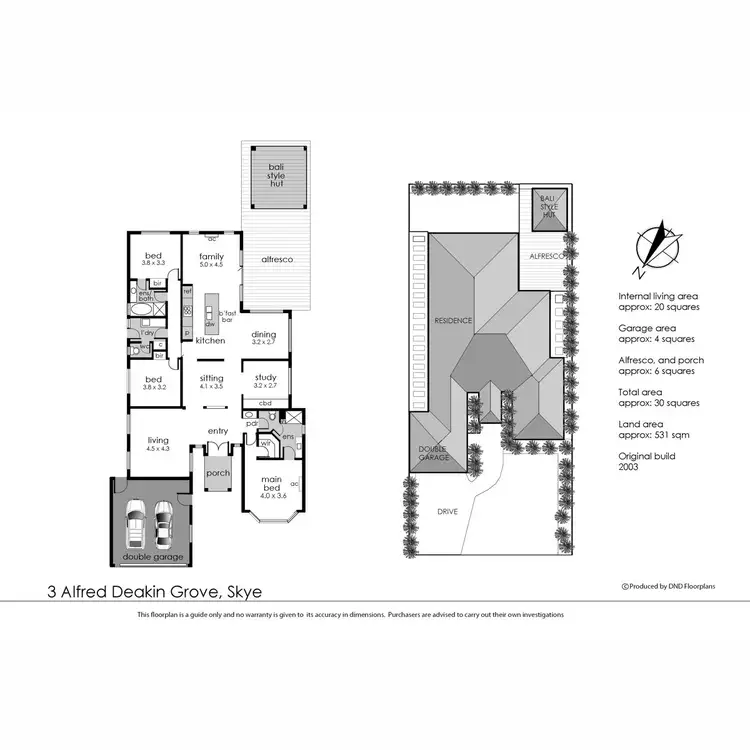 Floorplan of Homely house listing, 3 Alfred Deakin Grove, Skye VIC 3977