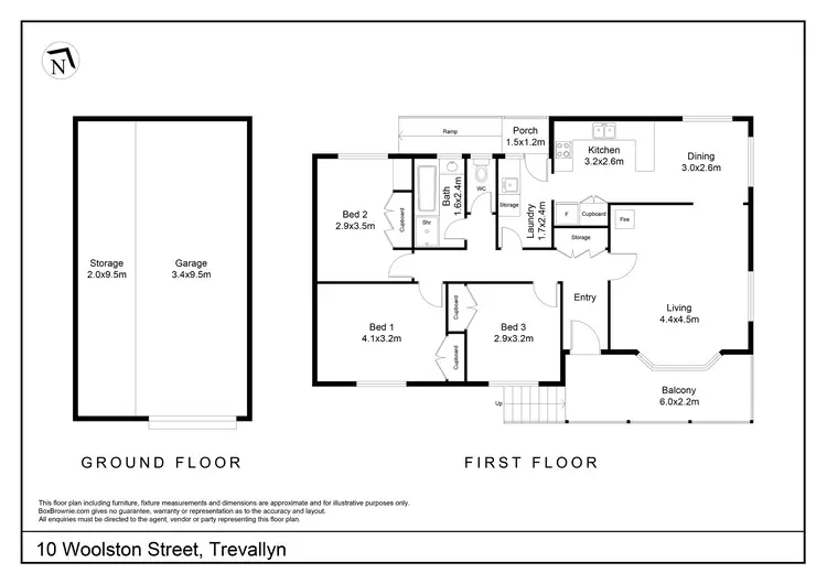 Floorplan of Homely house listing, 10 Woolston Street, Trevallyn TAS 7250