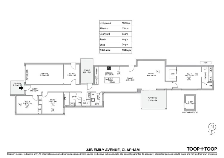 Floorplan of Homely house listing, 34B Emily Avenue, Clapham SA 5062