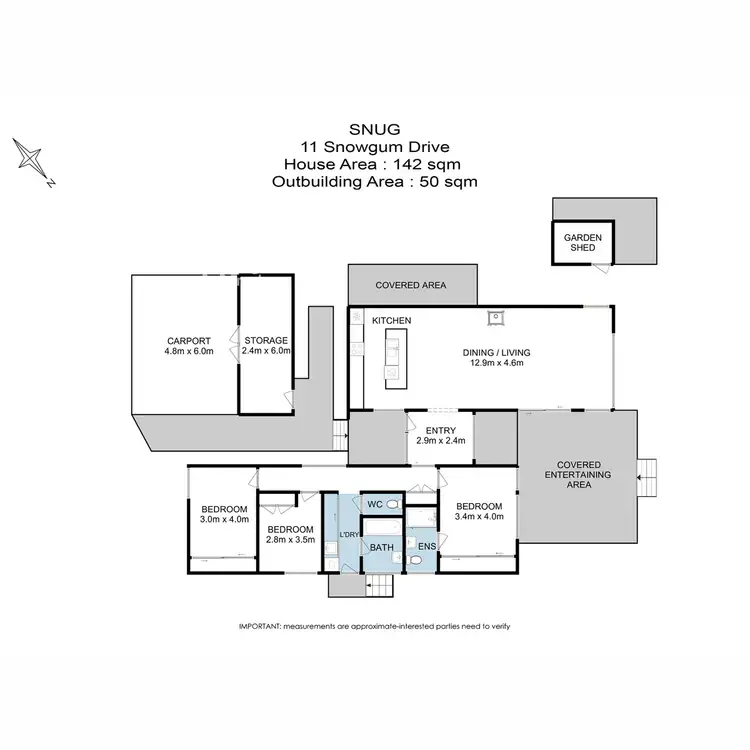 Floorplan of Homely house listing, 11 Snow Gum Drive, Snug TAS 7054