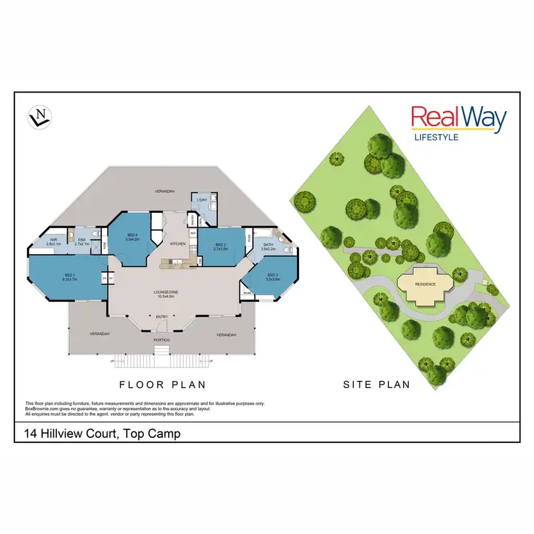 Floorplan of Homely house listing, 14 Hillview Court, Top Camp QLD 4350