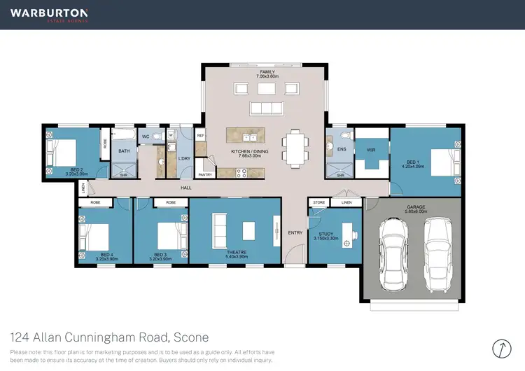 Floorplan of Homely rural property listing, 124 Allan Cunningham Road, Scone NSW 2337