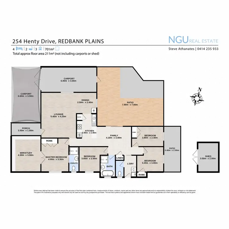Floorplan of Homely house listing, 254 Henty Drive, Redbank Plains QLD 4301