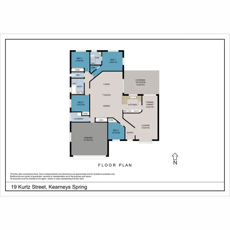 Floorplan of Homely house listing, 19 Kurtz Street, Kearneys Spring QLD 4350