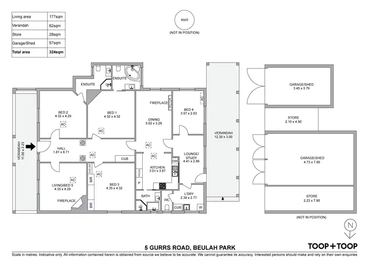 Floorplan of Homely house listing, 5 Gurrs Road, Beulah Park SA 5067