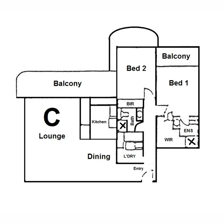 Floorplan of Homely apartment listing, 18C/3540 Main Beach Parade, Main Beach QLD 4217