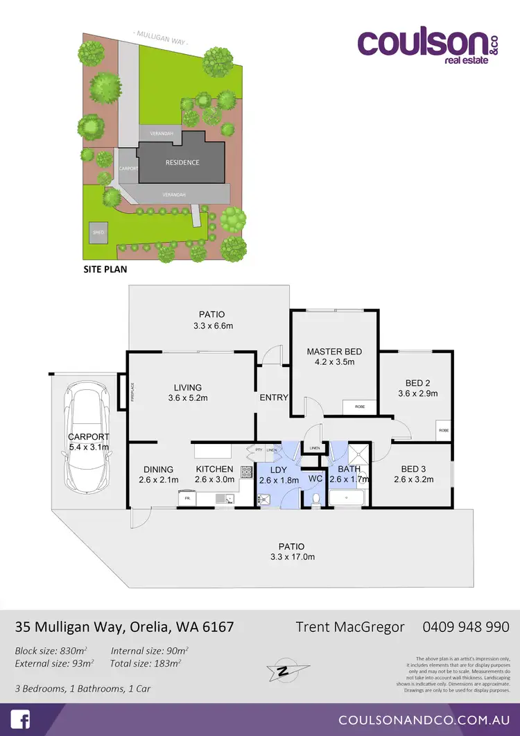 Floorplan of Homely house listing, 35 Mulligan Way, Orelia WA 6167