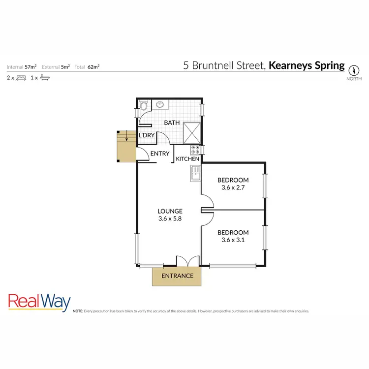 Floorplan of Homely house listing, 5 Bruntnell Street, Kearneys Spring QLD 4350